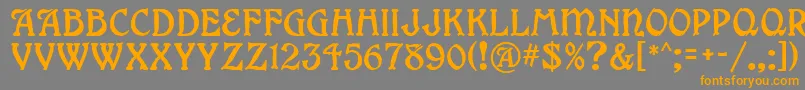 GrangeMf Font – Orange Fonts on Gray Background