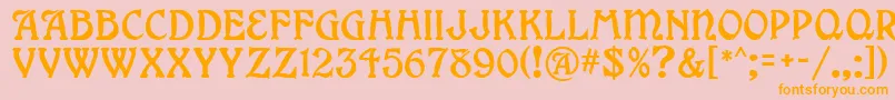 GrangeMf Font – Orange Fonts on Pink Background