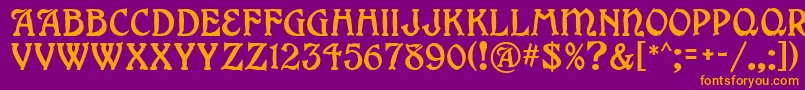 GrangeMf Font – Orange Fonts on Purple Background