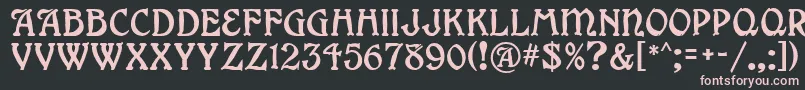 GrangeMf Font – Pink Fonts on Black Background