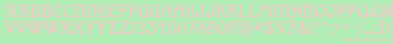 GrangeMf Font – Pink Fonts on Green Background