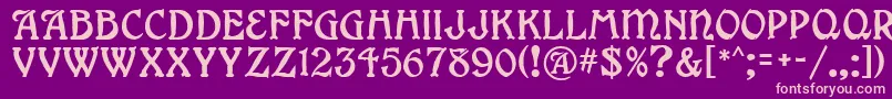GrangeMf Font – Pink Fonts on Purple Background
