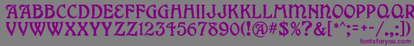 GrangeMf Font – Purple Fonts on Gray Background