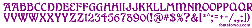 GrangeMf Font – Purple Fonts on White Background