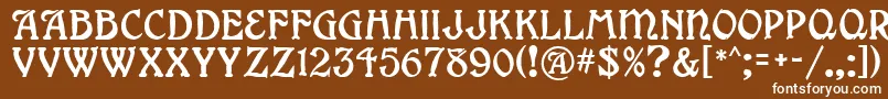 GrangeMf Font – White Fonts on Brown Background