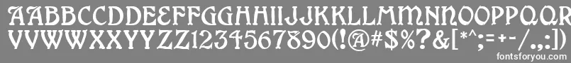 GrangeMf Font – White Fonts on Gray Background