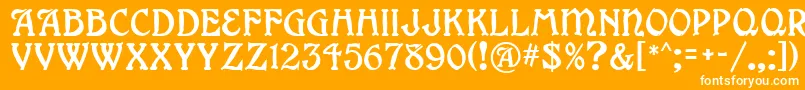 GrangeMf Font – White Fonts on Orange Background