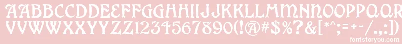 GrangeMf Font – White Fonts on Pink Background