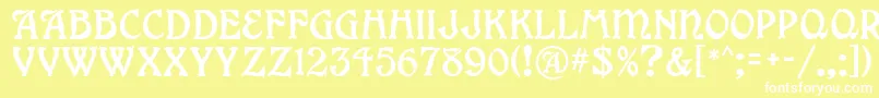 GrangeMf Font – White Fonts on Yellow Background