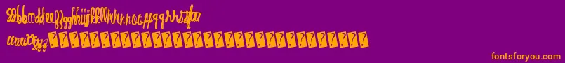 Ovenbread Font – Orange Fonts on Purple Background