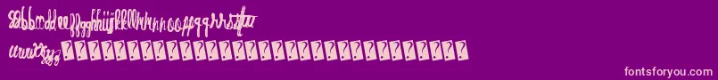 Ovenbread Font – Pink Fonts on Purple Background