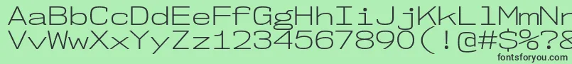 Nk57MonospaceExLt Font – Black Fonts on Green Background