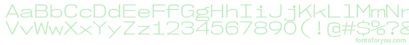 Nk57MonospaceExLt Font – Green Fonts on White Background