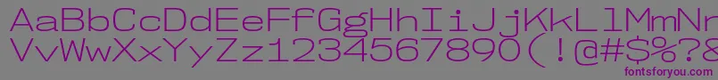 More about Nk57MonospaceExLt Font Nk57MonospaceExLt Font – Purple Fonts on Gray Background