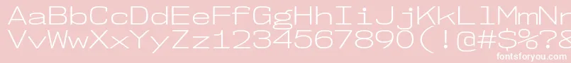 Nk57MonospaceExLt Font – White Fonts on Pink Background