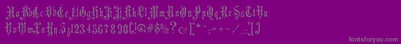 MusicHall Font – Gray Fonts on Purple Background