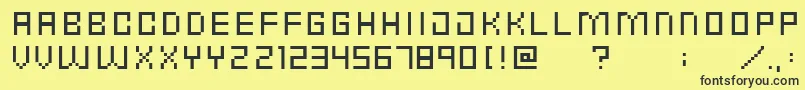 PunkRockFontCondensedThin Font – Black Fonts on Yellow Background