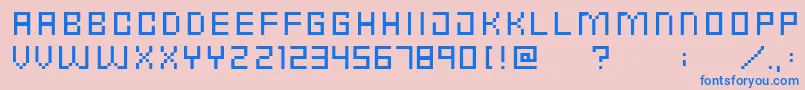 フォントPunkRockFontCondensedThin – ピンクの背景に青い文字