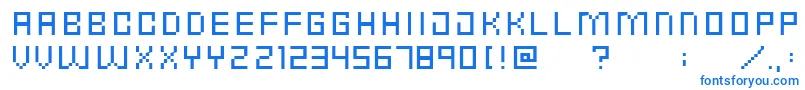 PunkRockFontCondensedThin-fontti – siniset fontit valkoisella taustalla
