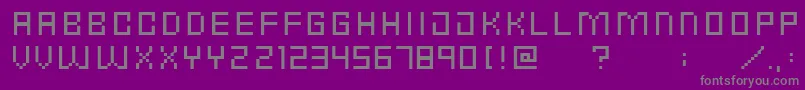 Czcionka PunkRockFontCondensedThin – szare czcionki na fioletowym tle