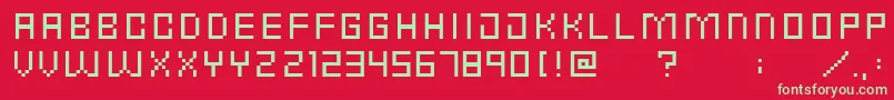 フォントPunkRockFontCondensedThin – 赤い背景に緑の文字