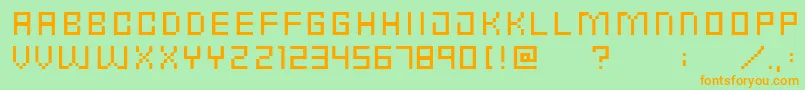 PunkRockFontCondensedThin Font – Orange Fonts on Green Background