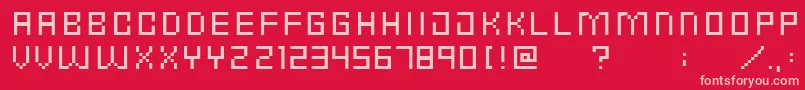 PunkRockFontCondensedThin Font – Pink Fonts on Red Background