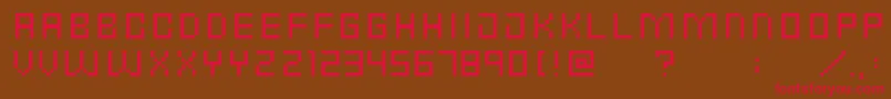 PunkRockFontCondensedThin Font – Red Fonts on Brown Background