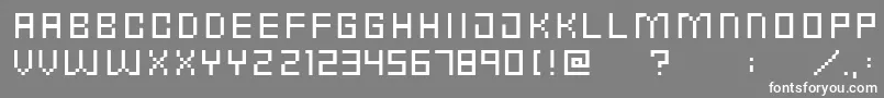 PunkRockFontCondensedThin Font – White Fonts on Gray Background