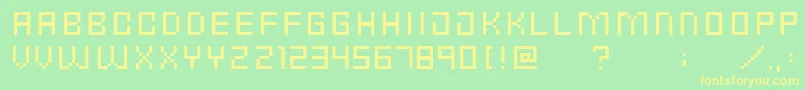 PunkRockFontCondensedThin Font – Yellow Fonts on Green Background