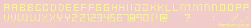 PunkRockFontCondensedThin Font – Yellow Fonts on Pink Background