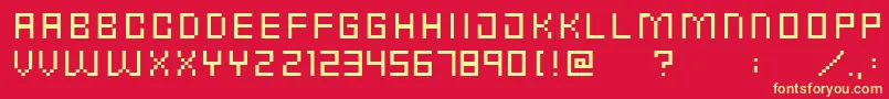 PunkRockFontCondensedThin Font – Yellow Fonts on Red Background