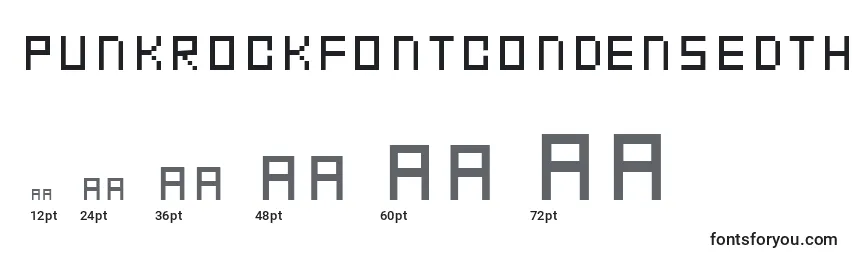 PunkRockFontCondensedThin Font Sizes