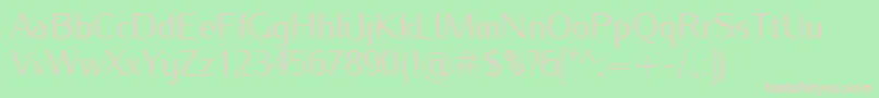 IwonalightRegular Font – Pink Fonts on Green Background