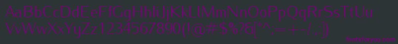 IwonalightRegular Font – Purple Fonts on Black Background