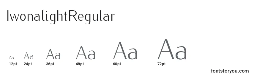 IwonalightRegular Font Sizes