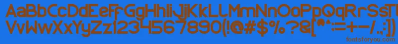 Proffesional Font – Brown Fonts on Blue Background