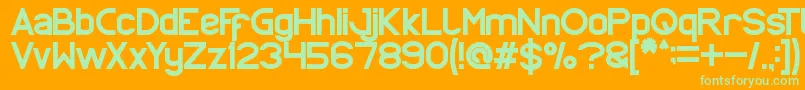 Proffesional Font – Green Fonts on Orange Background