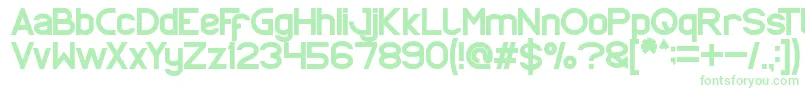 Czcionka Proffesional – zielone czcionki