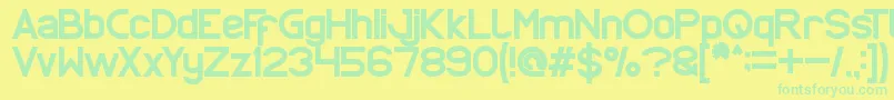 Proffesional-Schriftart – Grüne Schriften auf gelbem Hintergrund
