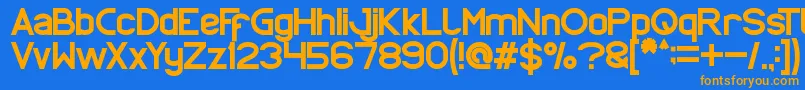 Proffesional Font – Orange Fonts on Blue Background