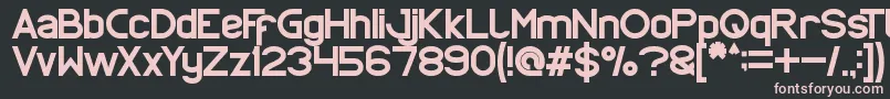 Proffesional Font – Pink Fonts on Black Background