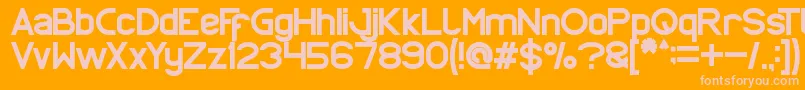 Proffesional Font – Pink Fonts on Orange Background