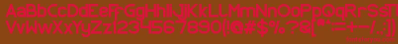 Proffesional Font – Red Fonts on Brown Background