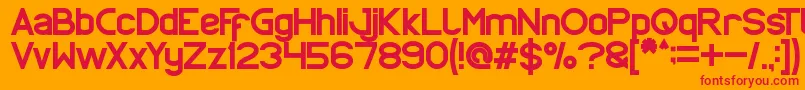 Proffesional Font – Red Fonts on Orange Background