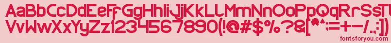 Proffesional Font – Red Fonts on Pink Background