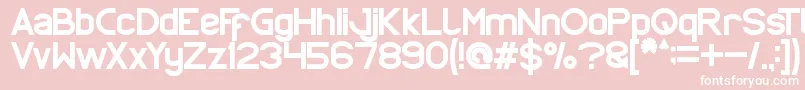 Proffesional-Schriftart – Weiße Schriften auf rosa Hintergrund