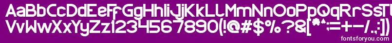 Proffesional Font – White Fonts on Purple Background