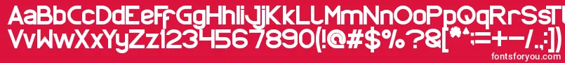 Proffesional Font – White Fonts on Red Background