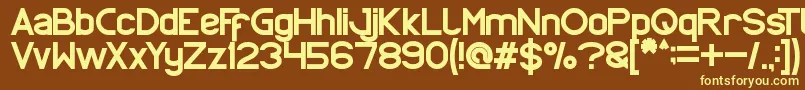 Proffesional Font – Yellow Fonts on Brown Background